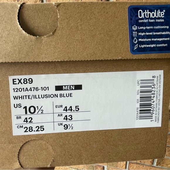 ASICS EX89 Knicks White/Blue Sneakers Sz 10.5 BNWT - Picture 4 of 6